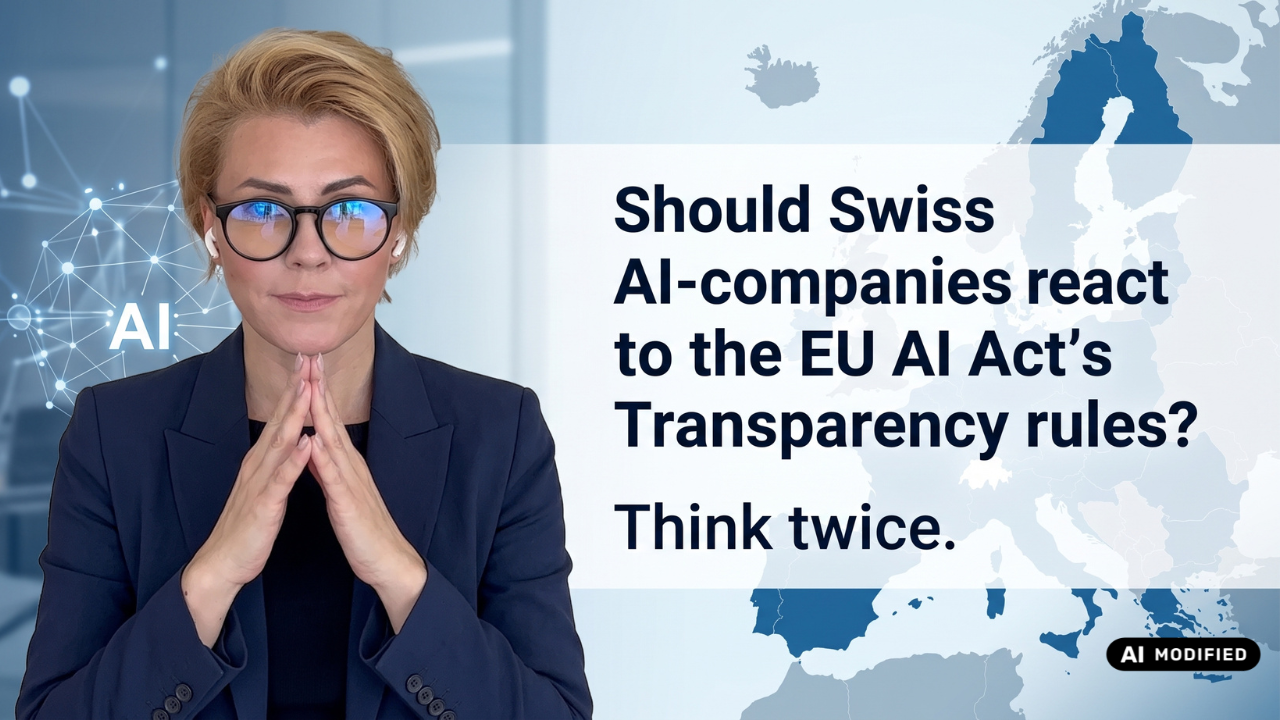 Should Swiss AI-companies take an action because of the EU AI Act’s Transparency rules are officially live?