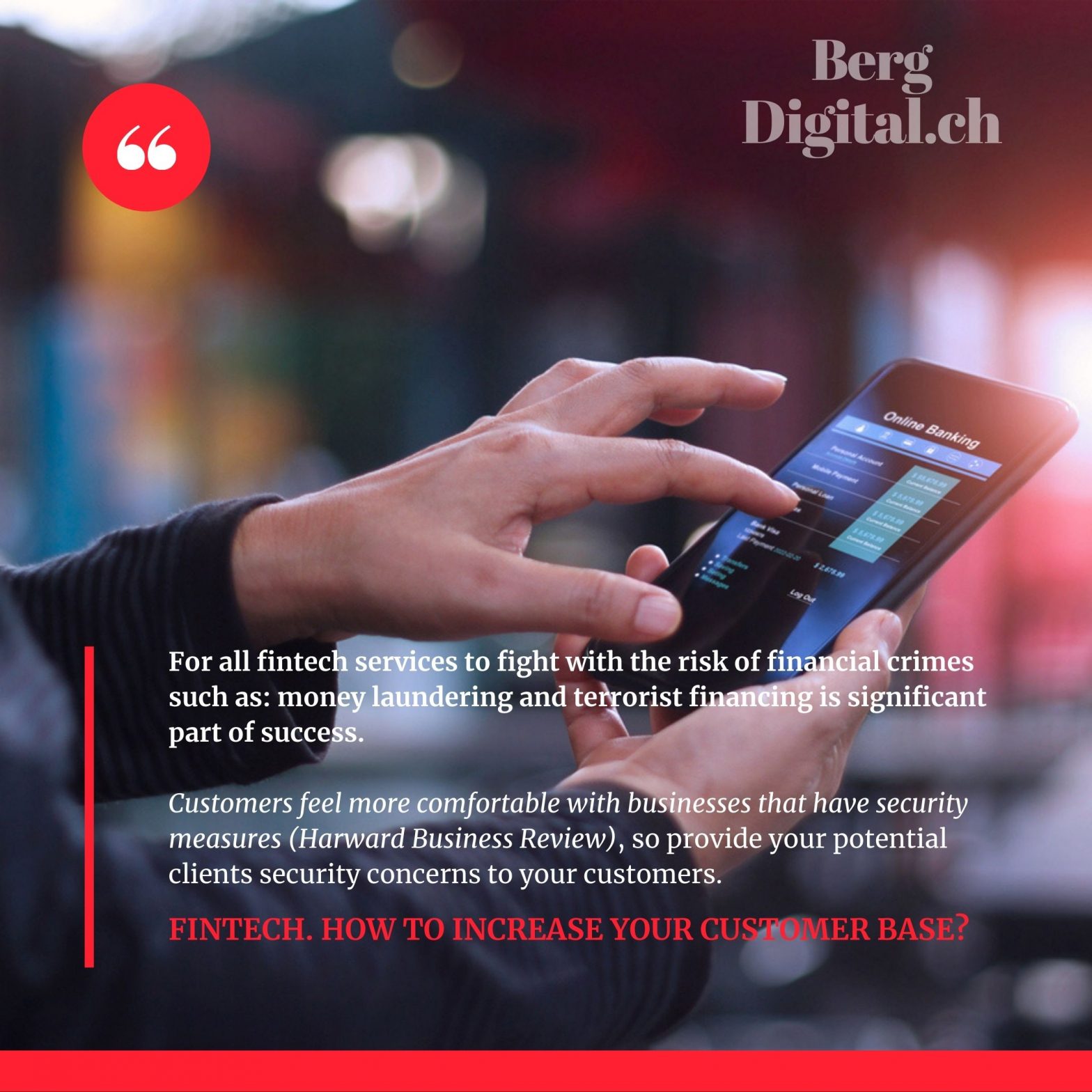 Berg Digital. FinTech. How to increase your Customer base?